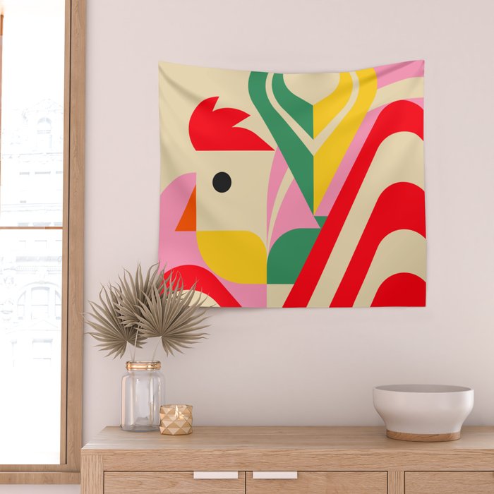 Rooster Pride Wall Tapestry Gallery Image 2