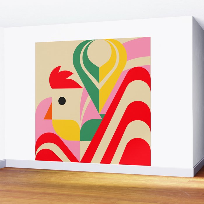 Rooster Pride Wall Mural Gallery Image 2