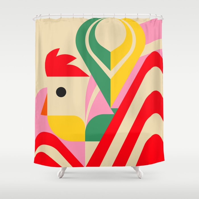 Rooster Pride Shower Curtain Gallery Image 1