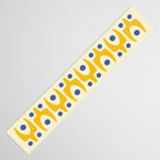 Mid Century Modern Abstract Pattern 641 Googie Yellow and Blue Table Runner Gallery Image 3