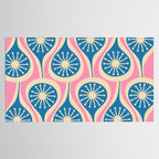 Mid Century Modern Atomic Drops Retro Pattern in Pink and Blue Tablecloth Gallery Image 2