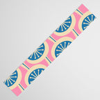 Mid Century Modern Atomic Drops Retro Pattern in Pink and Blue Table Runner Gallery Image 3