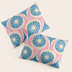Mid Century Modern Atomic Drops Retro Pattern in Pink and Blue Pillow Sham Gallery Image 3