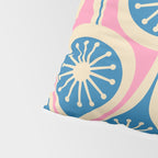 Mid Century Modern Atomic Drops Retro Pattern in Pink and Blue Pillow Sham Gallery Image 4
