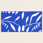 botanical leaf-blue  Desk Mat Gallery Image 3
