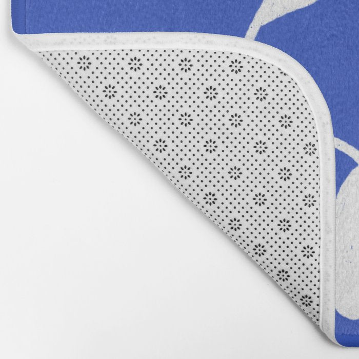 botanical leaf-blue  Bath Mat Gallery Image 2