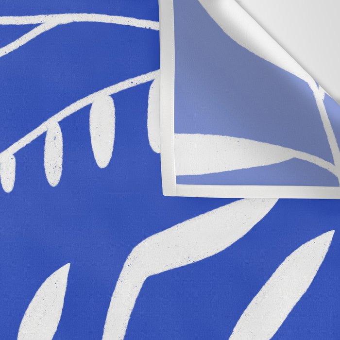 botanical leaf-blue  Wall Tapestry Gallery Image 3