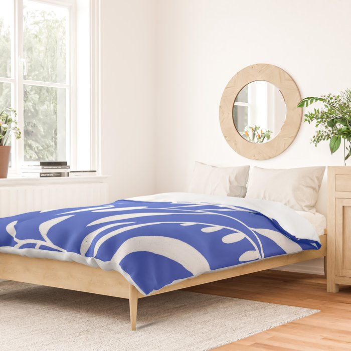 botanical leaf-blue  Duvet Cover Gallery Image 2
