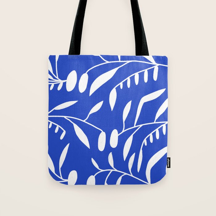 botanical leaf-blue  Tote Bag Gallery Image 1