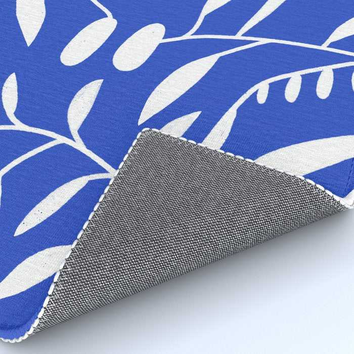 botanical leaf-blue  Rug Gallery Image 4
