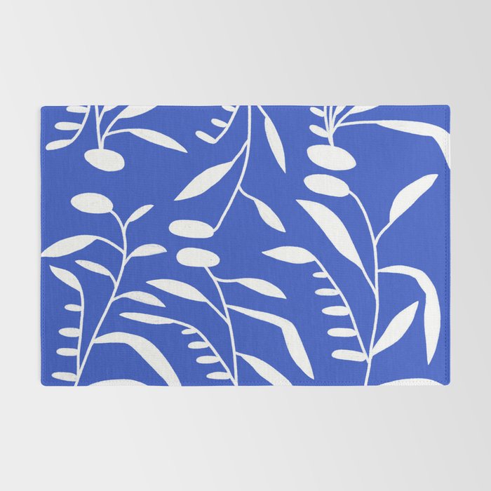 botanical leaf-blue  Rug Gallery Image 2