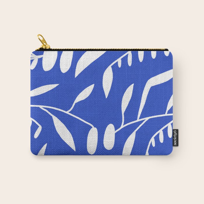 botanical leaf-blue  Carry All Pouch Gallery Image 1