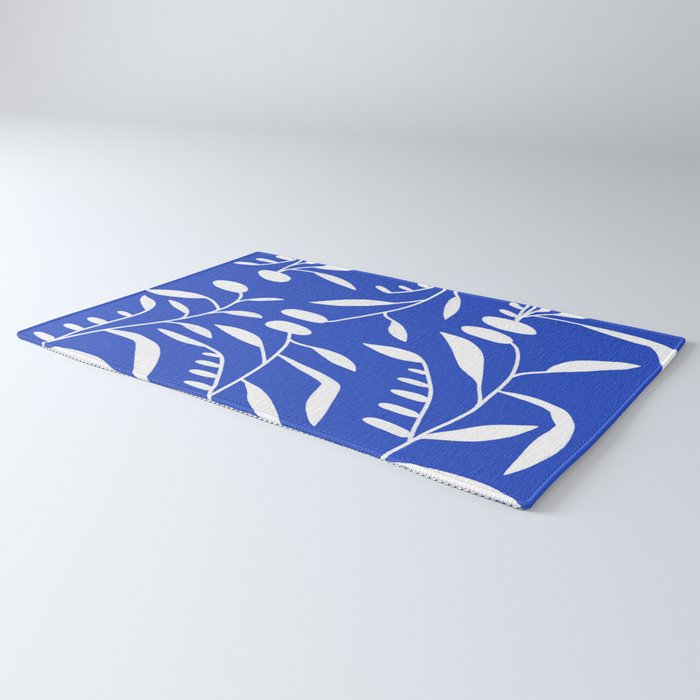 botanical leaf-blue  Rug Gallery Image 3