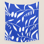 botanical leaf-blue  Wall Tapestry Gallery Image 4