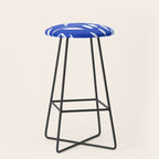 botanical leaf-blue  Stool Gallery Image 1