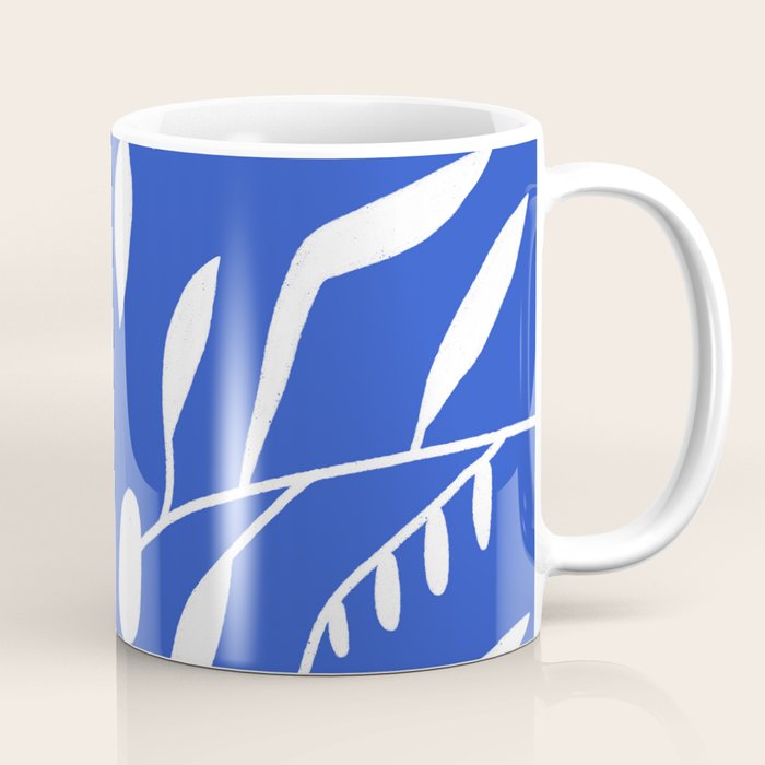 botanical leaf-blue  Coffee Mug Gallery Image 1