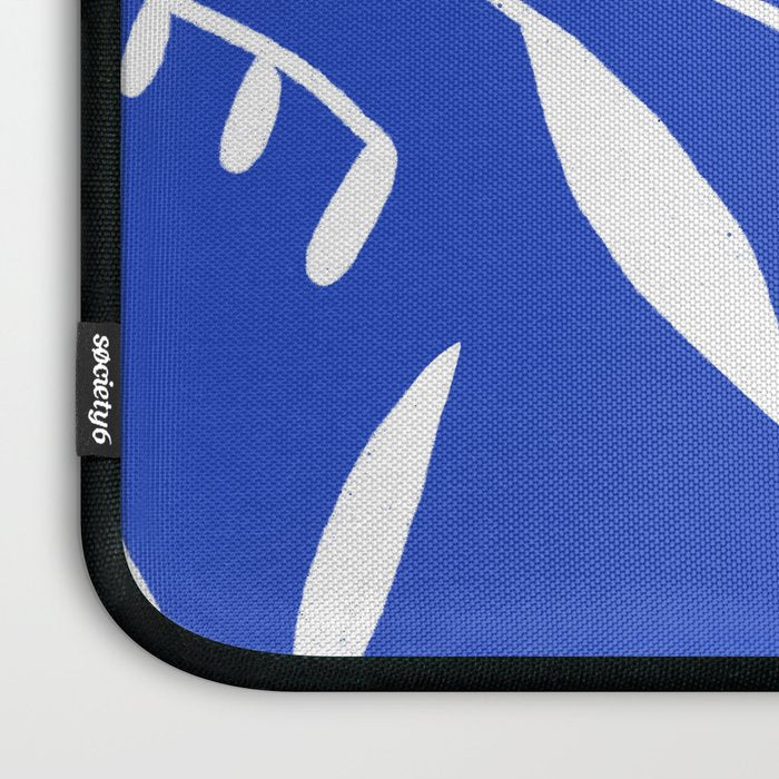 botanical leaf-blue  Laptop Sleeve Gallery Image 3