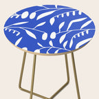 botanical leaf-blue  Side Table Gallery Image 2