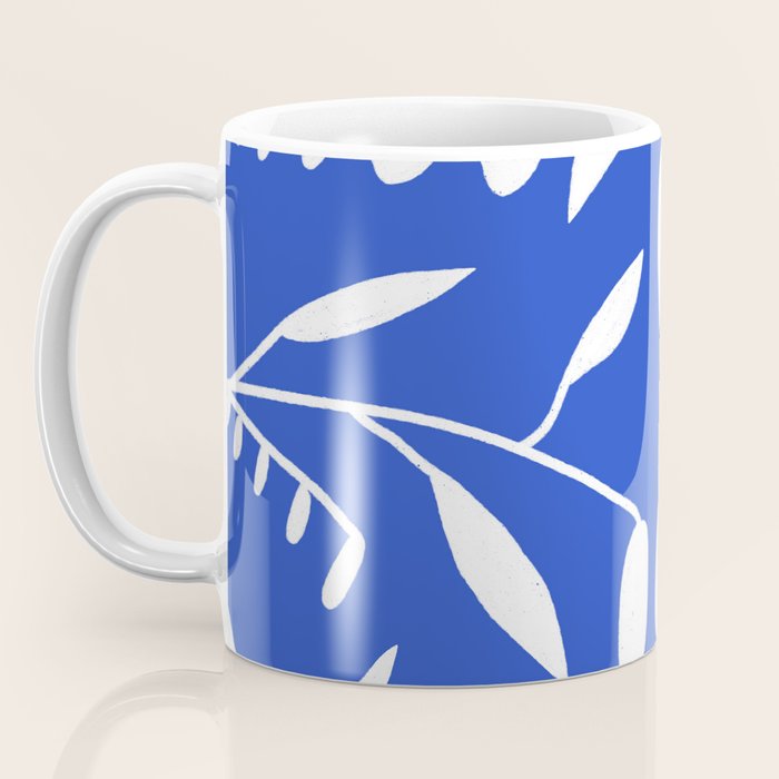 botanical leaf-blue  Coffee Mug Gallery Image 3