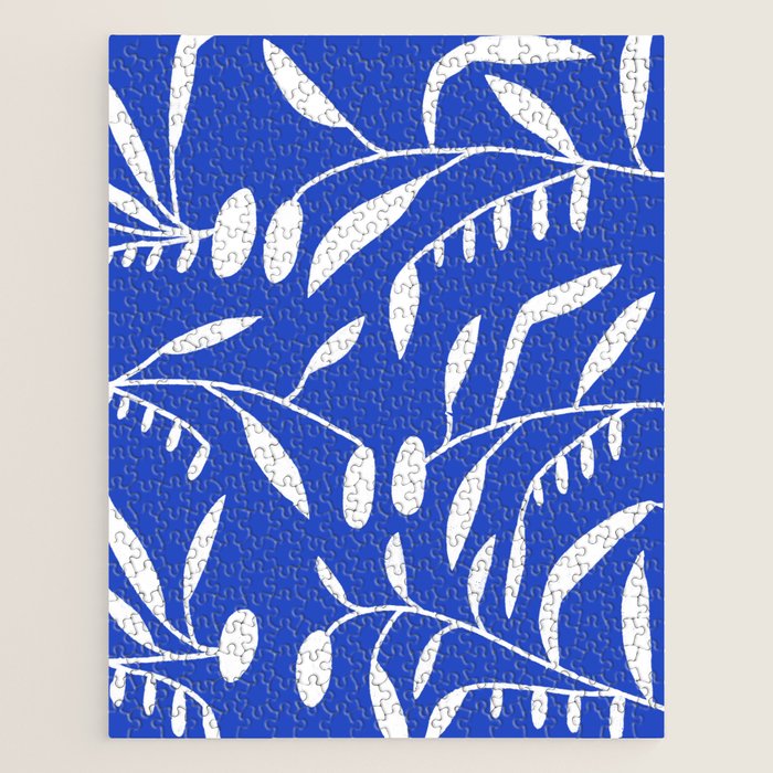 botanical leaf-blue  Jigsaw Puzzle Gallery Image 1