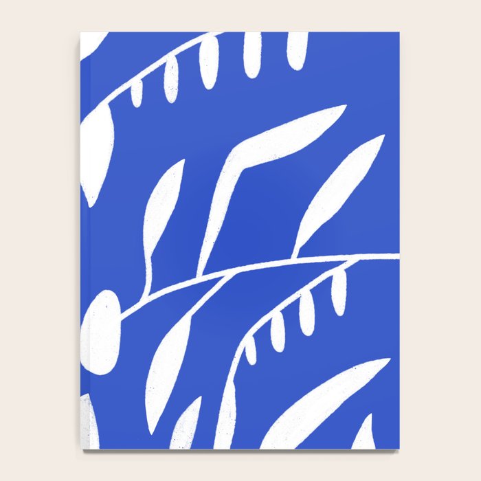 botanical leaf-blue  Notebook Gallery Image 4