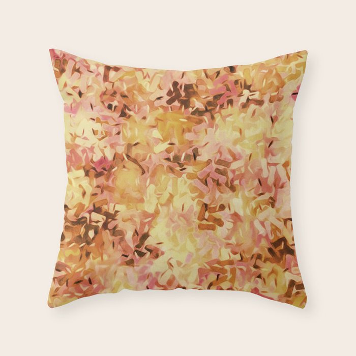 Confetti Autumn Orange Throw Pillow Gallery Image 1