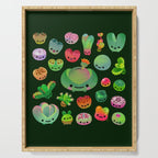Baby succulent 3 - Mesembs (dark) Serving Tray Gallery Image 1