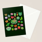 Baby succulent 3 - Mesembs (dark) Stationery Card Gallery Image 2