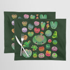 Baby succulent 3 - Mesembs (dark) Placemat Gallery Image 1