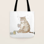 Nonbei Nyanco - Drunk cat - Tote Bag Gallery Image 1