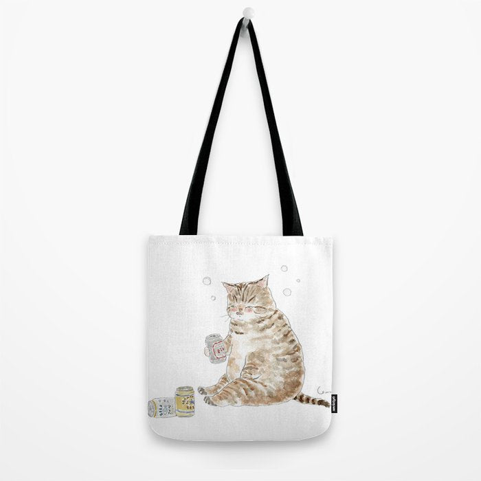 Nonbei Nyanco - Drunk cat - Tote Bag Gallery Image 2