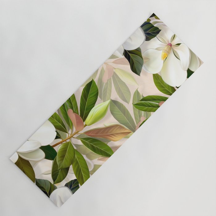 Magnolia Flowers Spring Blossom Yoga Mat Gallery Image 1
