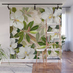 Magnolia Flowers Spring Blossom Wall Mural Gallery Image 1