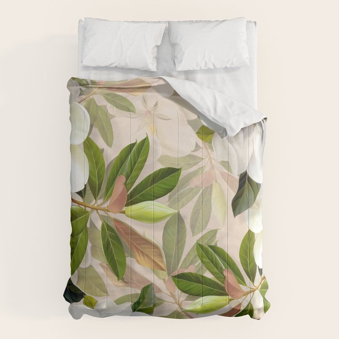 Magnolia Flowers Spring Blossom Comforter Gallery Image 1