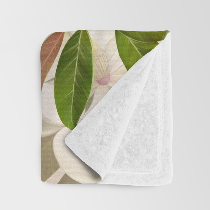 Magnolia Flowers Spring Blossom Throw Blanket Gallery Image 3
