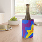 Rainbow Pride Colorful Retro Liquid Swirl Abstract Pattern Wine Chiller Gallery Image 4