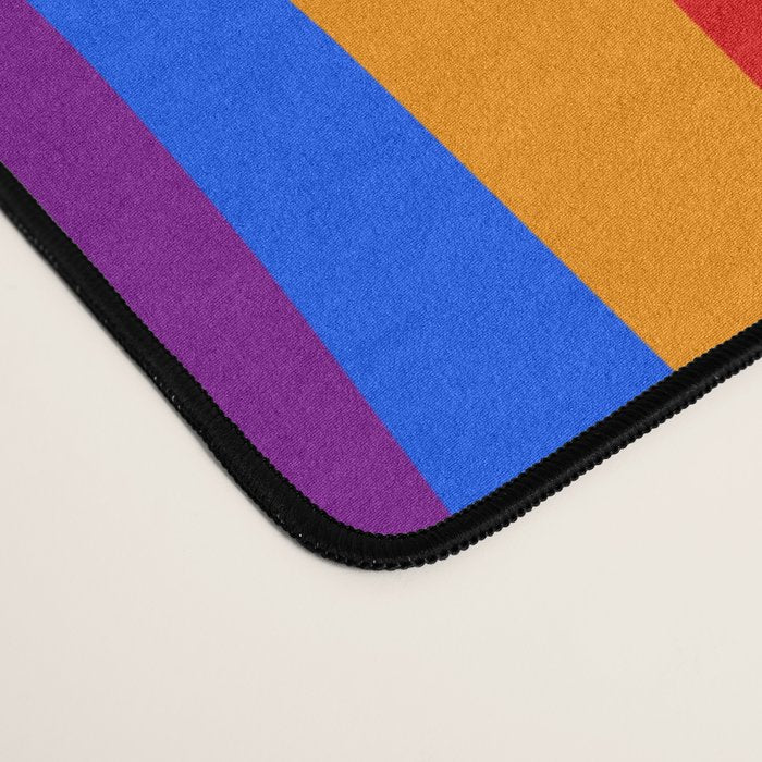 Rainbow Pride Colorful Retro Liquid Swirl Abstract Pattern Desk Mat Gallery Image 4