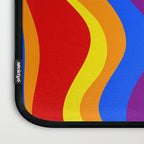 Rainbow Pride Colorful Retro Liquid Swirl Abstract Pattern Laptop Sleeve Gallery Image 3
