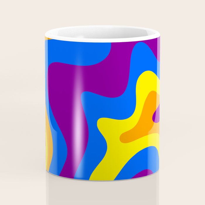 Rainbow Pride Colorful Retro Liquid Swirl Abstract Pattern Coffee Mug Gallery Image 4