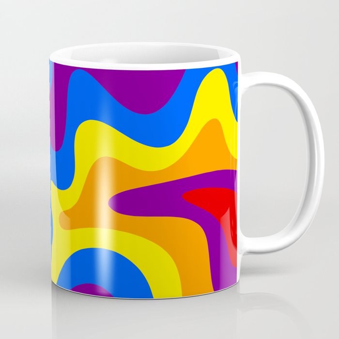 Rainbow Pride Colorful Retro Liquid Swirl Abstract Pattern Coffee Mug Gallery Image 1