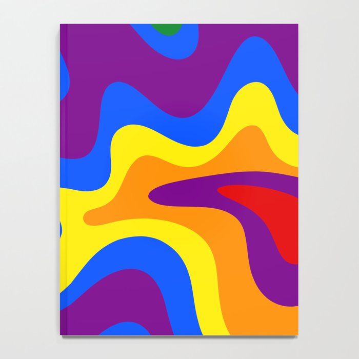 Rainbow Pride Colorful Retro Liquid Swirl Abstract Pattern Notebook Gallery Image 4