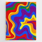 Rainbow Pride Colorful Retro Liquid Swirl Abstract Pattern Jigsaw Puzzle Gallery Image 1