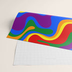 Rainbow Pride Colorful Retro Liquid Swirl Abstract Pattern Wrapping Paper Gallery Image 2