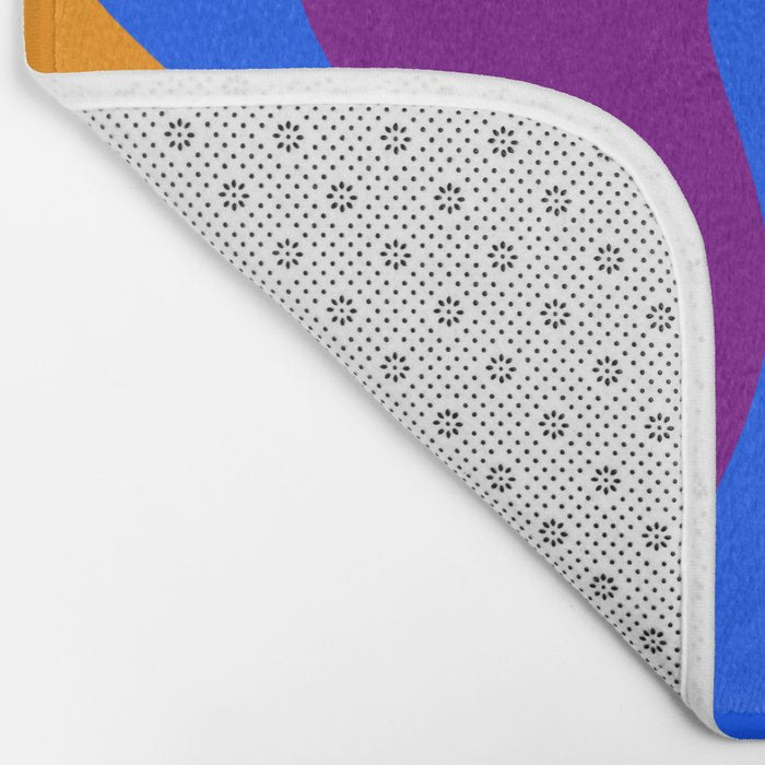 Rainbow Pride Colorful Retro Liquid Swirl Abstract Pattern Bath Mat Gallery Image 2