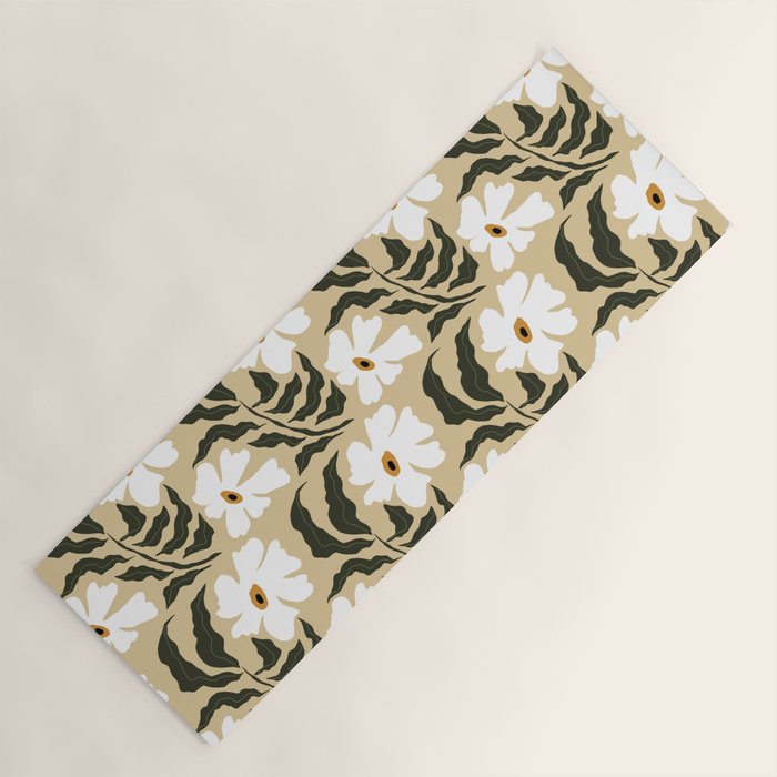White daisy  Yoga Mat Gallery Image 1