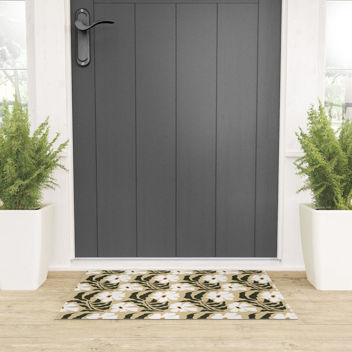 White daisy  Welcome Mat Gallery Image 3