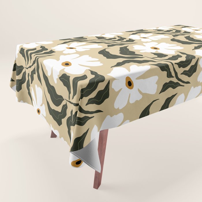 White daisy  Tablecloth Gallery Image 1