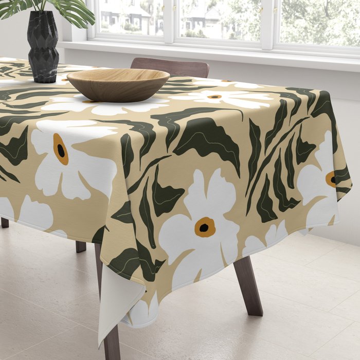 White daisy  Tablecloth Gallery Image 3