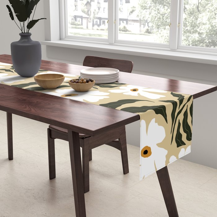 White daisy  Table Runner Gallery Image 2