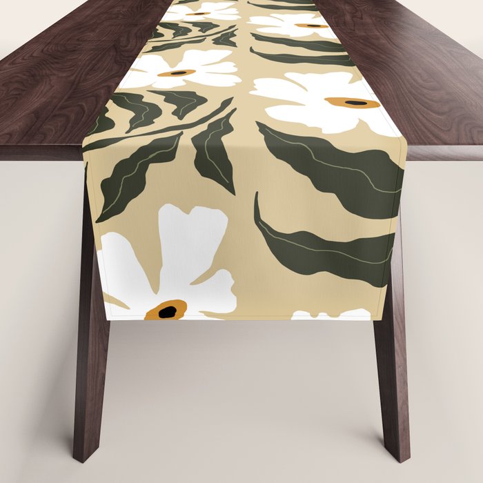 White daisy  Table Runner Gallery Image 1
